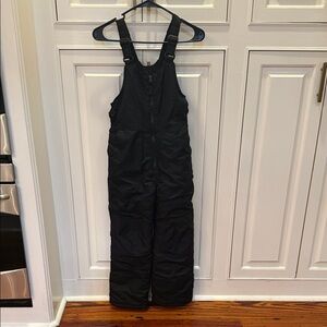 Black Insulated Snow Bib Overalls kids size Medium